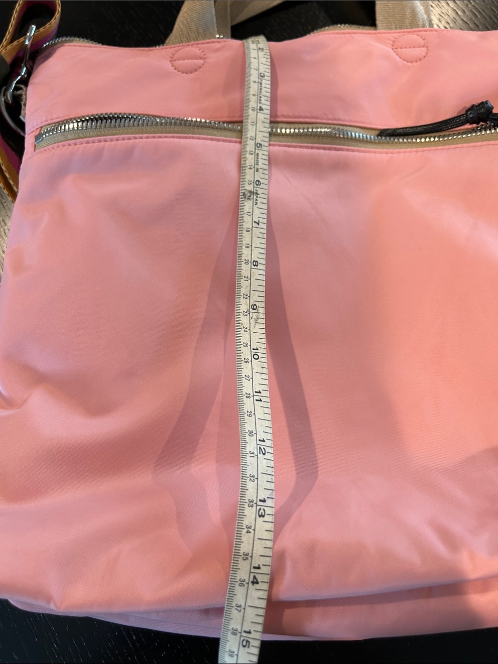 ShortyLOVE Large Pink Tote with Striped Adjustable Strap - Picture 15 of 15